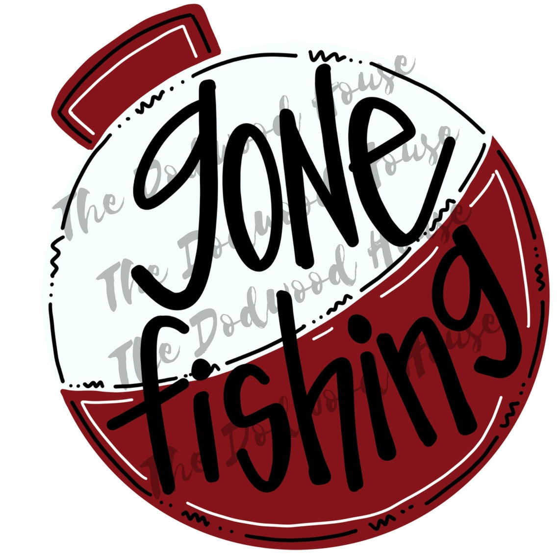 TEMPLATE: Fishing Bobber Gone Fishing Doorhanger Printable Template - Etsy