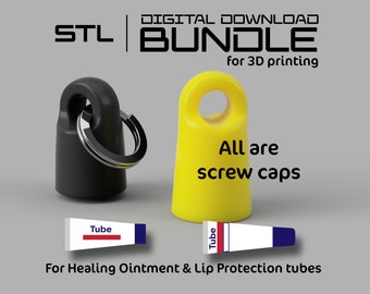 Digital - The ORIGINAL Aquaphor Screw on Keyring Cap STL File Bundle for 3D Printing
