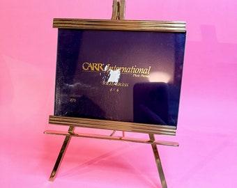 Vintage Solid Brass Standing Easel Picture Frame