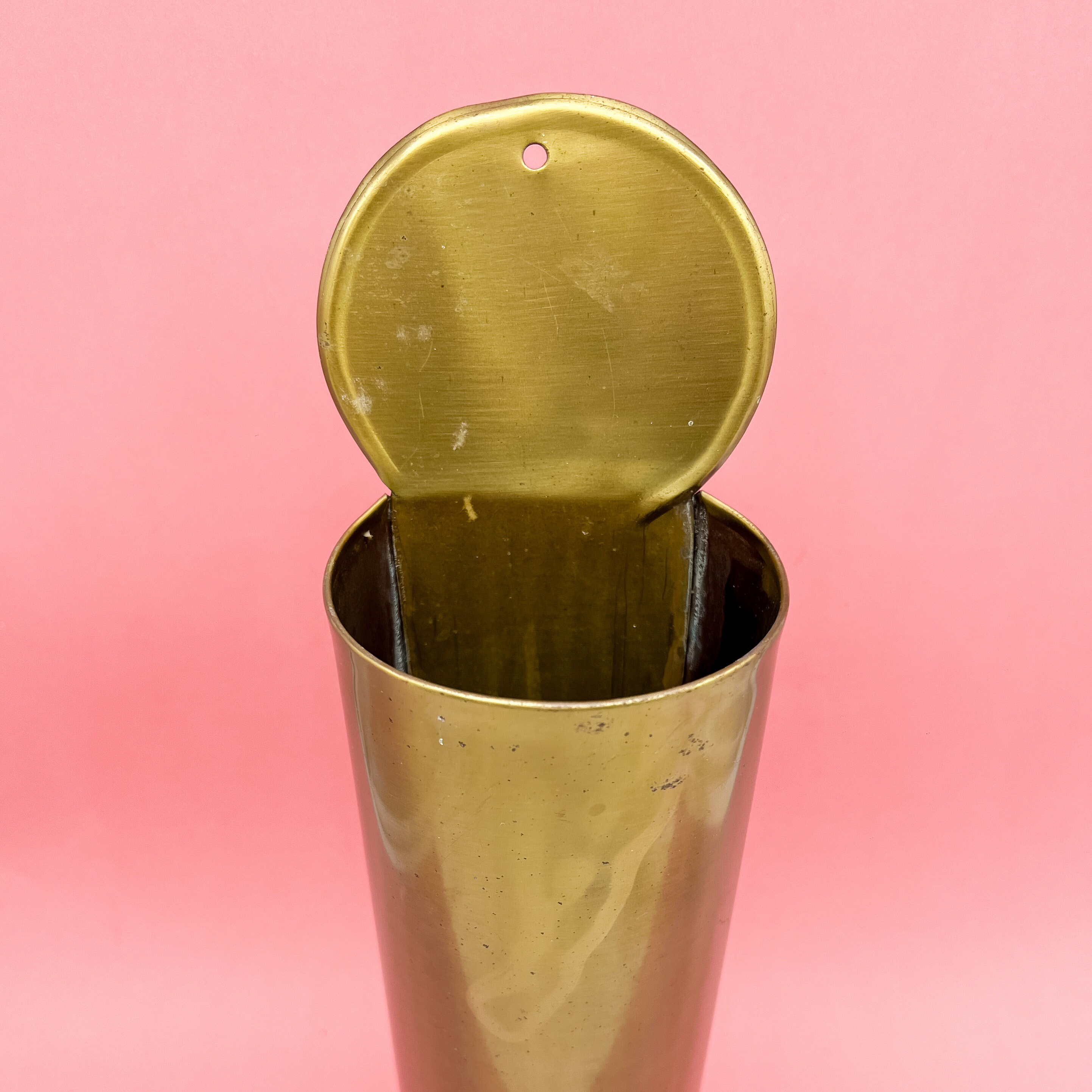 Vintage Brass Wallmountable Match Holder Tall Match Holder Etsy