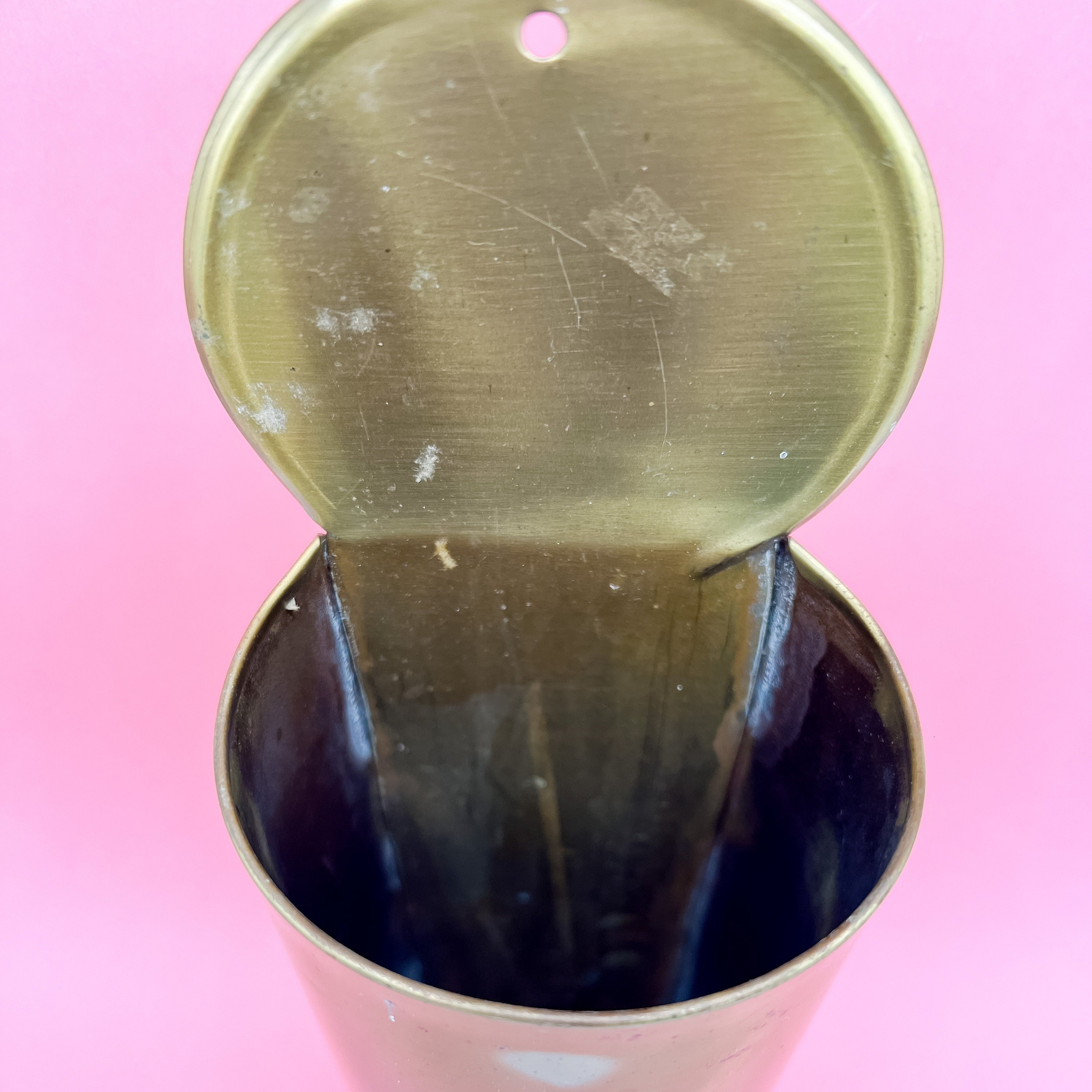 Vintage Brass Wallmountable Match Holder Tall Match Holder Etsy