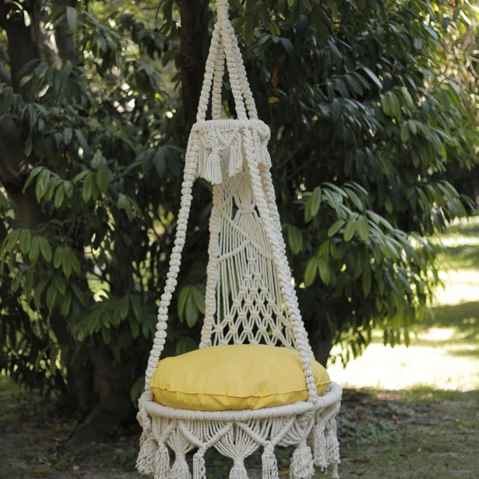 Macrame Round Hammock ChairMacrame Hammock Swing Chair Etsy