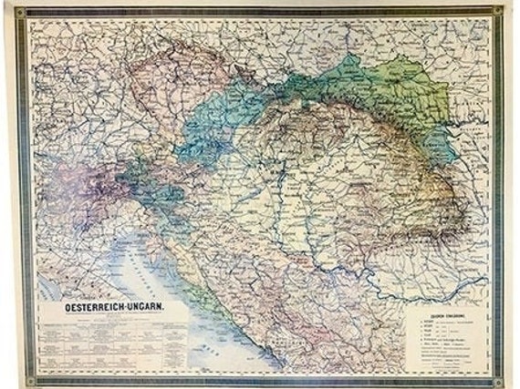 Old Map Of The Austro Hungarian Empire 1867 1918 Etsy Il 570xN.2789520756 Dnll 