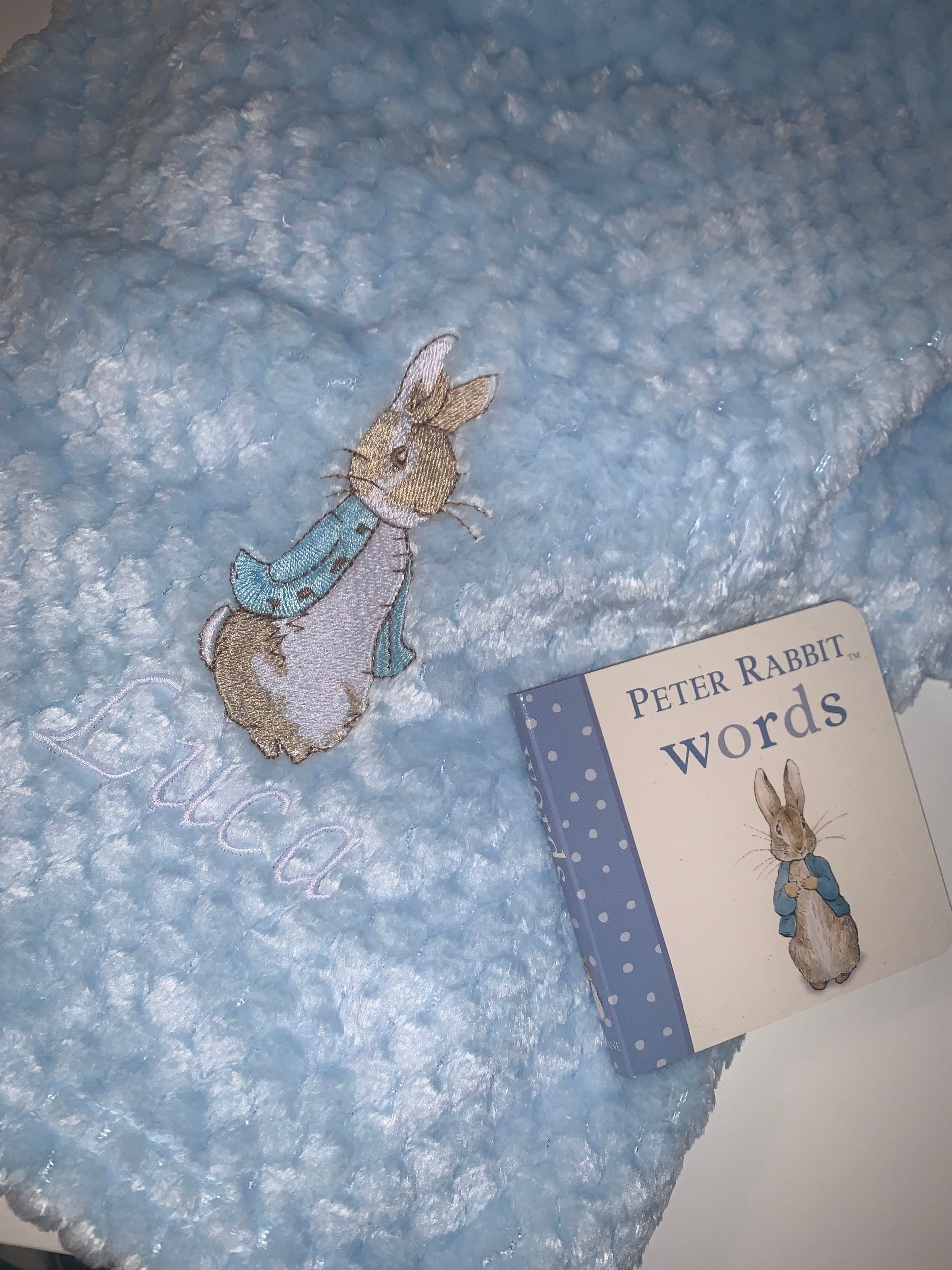 Personalised Peter Rabbit Baby Blanket/bib Etsy UK