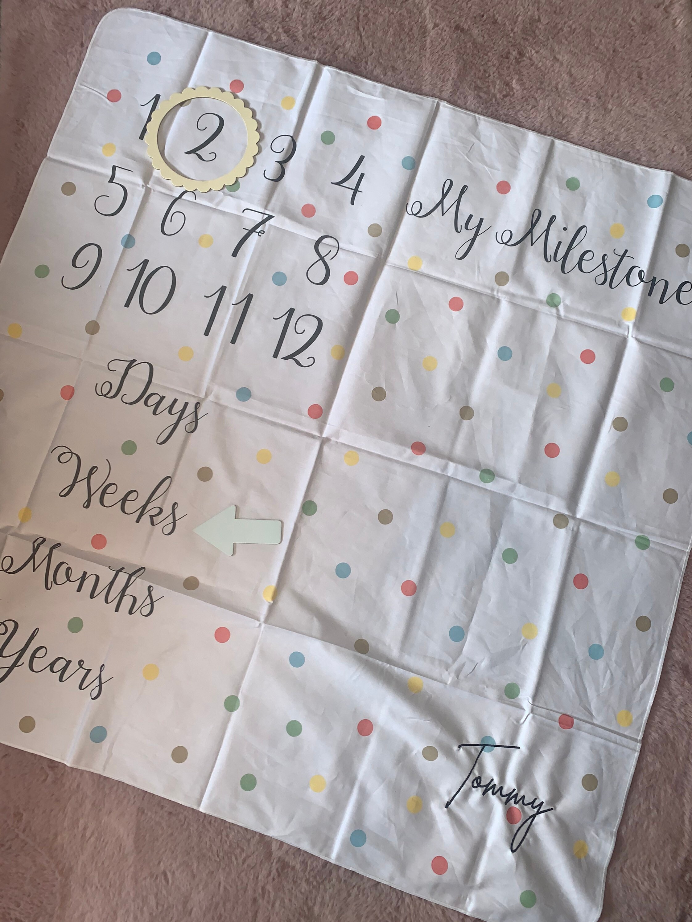 Personalised Baby Milestone Blanket LIMITED EDITION Etsy