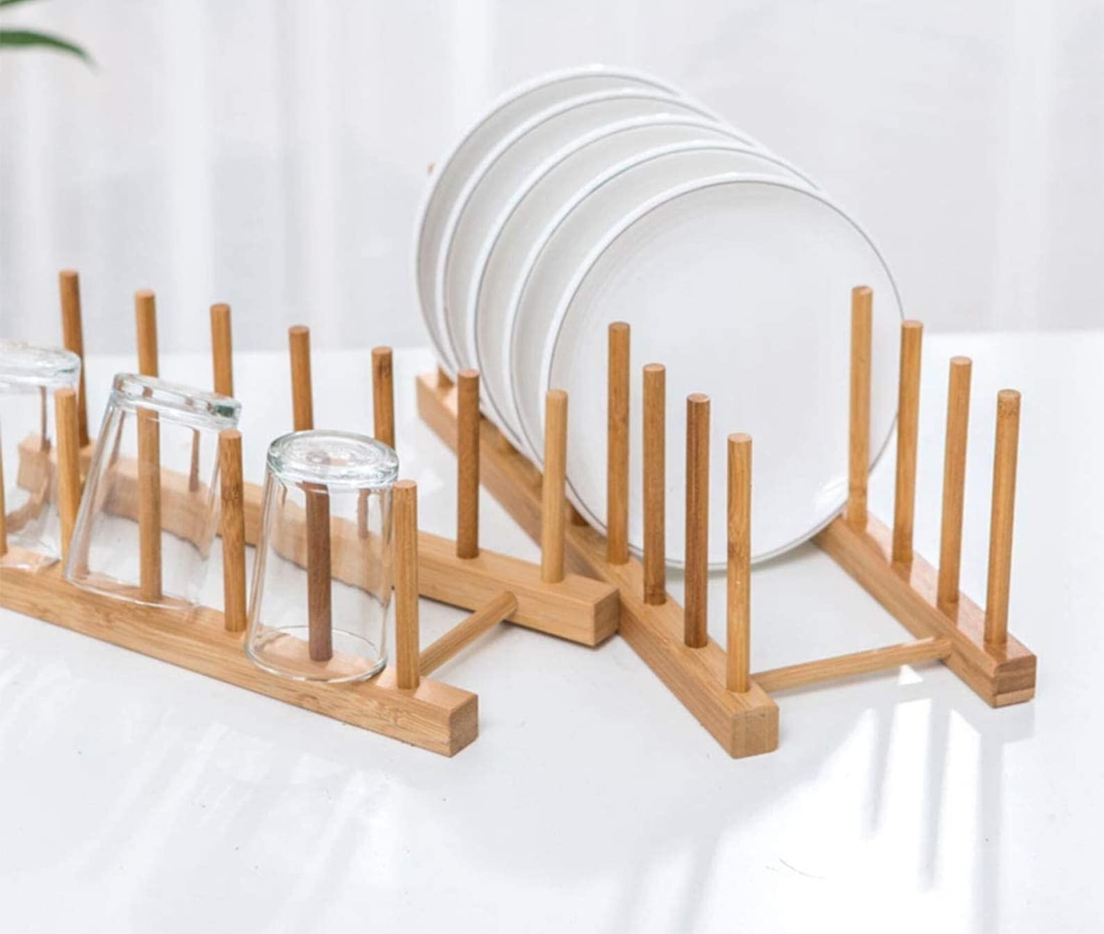 Bamboo Wooden Dish Rack Set 4 Bamboo Wooden Dish Rack Kitchen Etsy