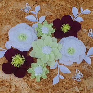 Paper Flowers , Nursery Flowers, Wall Flowers, Paper Flowers Backdrop, Baby Shower , Nursery Wall Flowers, Nursery Decor, Above Bed Decor