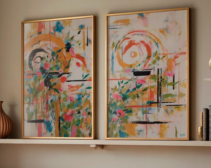 Featured listing image: "Chromatic Cadence" Set of 2: limited edition signed art prints