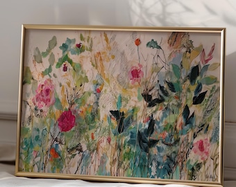 "Wildflower Embrace" Wall Art - Limited Edition Artist Signed Print