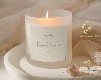 Personalised Scented Candle with Muslim Couple Name