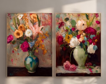 "Crimson Jubilee" Diptych Art: limited edition signed art prints