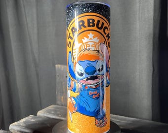 Vaso Starbucks Stitch de 20 oz de color naranja
