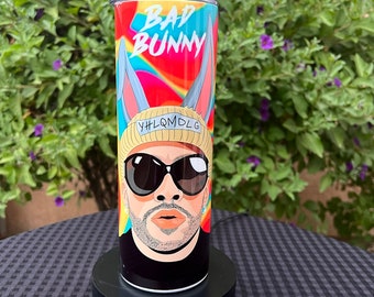 Bad Bunny Tumbler Cup (Colorful Design)