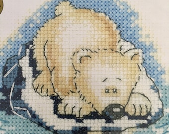 Cross Stitch Kit Paula bear by Heritage crafts
