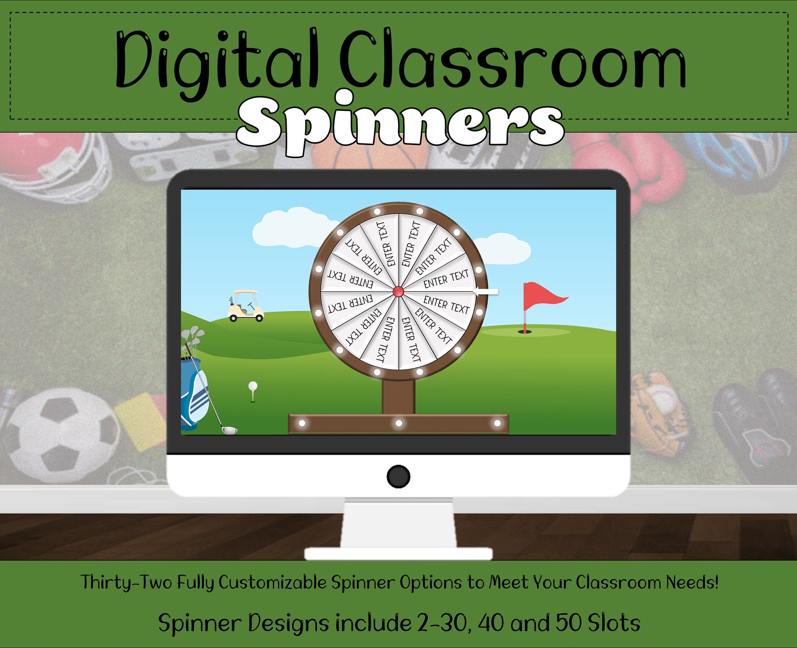 32 Digital Spinners Sports Theme Class Management Education Student