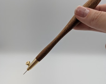 Embroidery Tools Set: Acai Embroidery Hook + 2 Size 80 Needles, Luneville Embroidery Hook For Tambour Beading, Crochet De Luneville