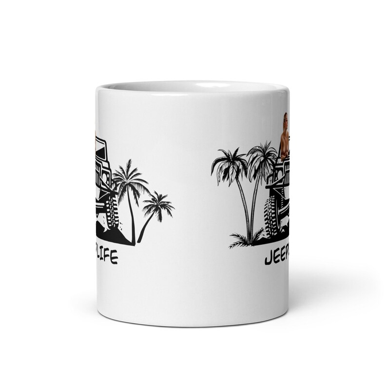White Glossy ADULTS COFFEE MUG Hot Sexy Naked Jeep Life Girl Coffee Mug