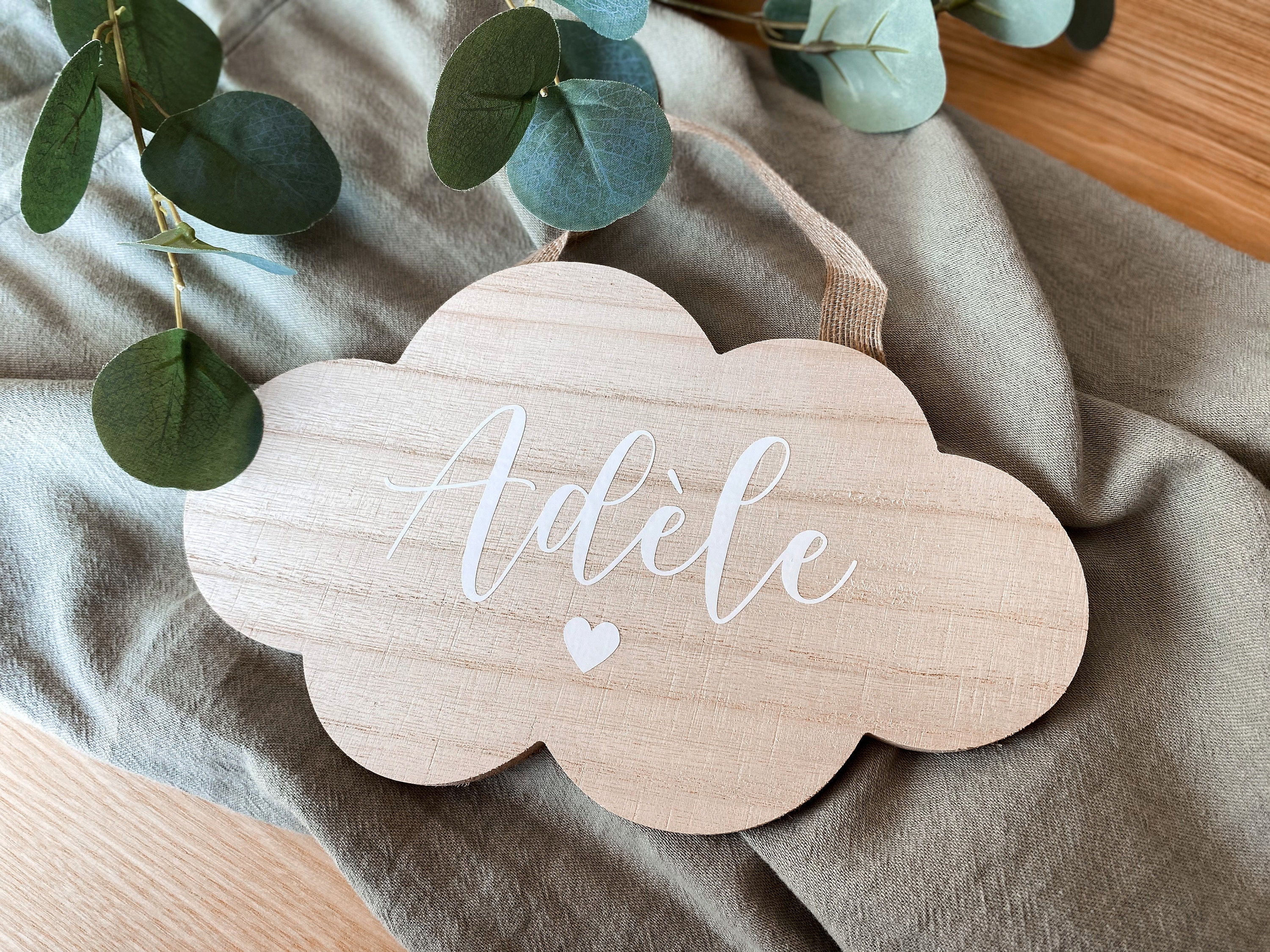 Nuage en Bois Décoration Chambre Bébé Personnalisé