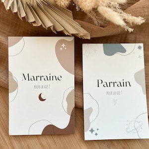 Carte demande de marraine - Carte demande de parrain - carte originale parrain marraine - carte demande spéciale