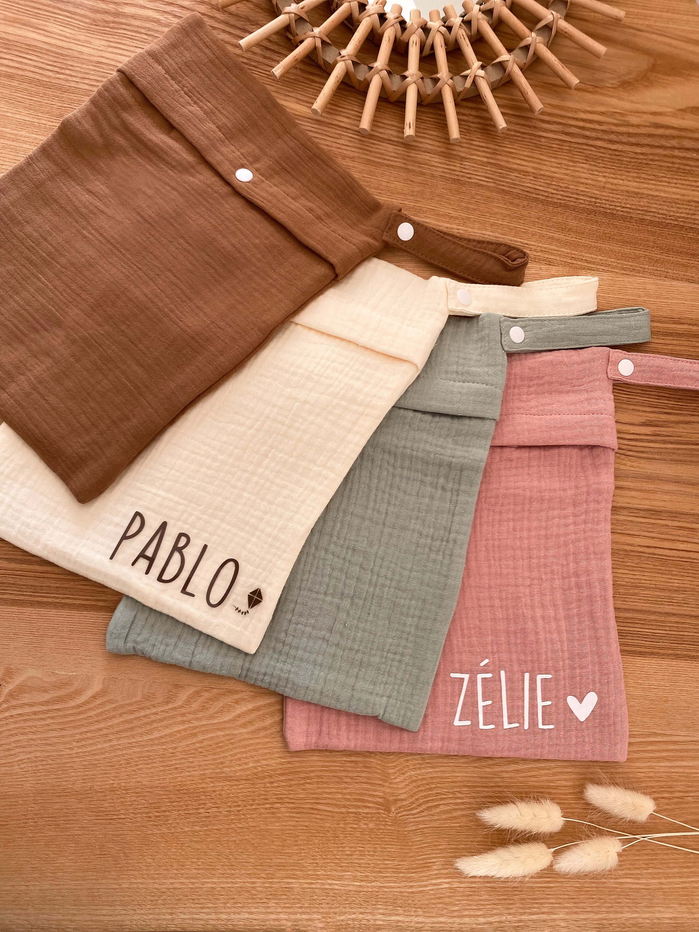 Range Couche en Gaze de Coton Personnalisé