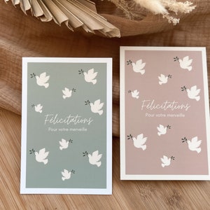 Carte de voeux naissance félicitations  - Carte de naissance pour bébé – Idée cadeau unique et abordable – Félicitations bébé