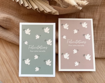 Carte de voeux naissance félicitations  - Carte de naissance pour bébé – Idée cadeau unique et abordable – Félicitations bébé