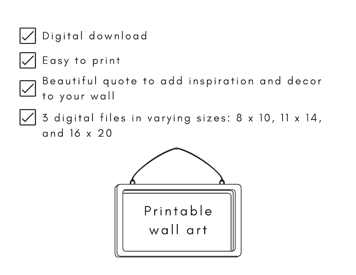 Inspirational Quotes Quotes Wall Art Self Care Quotes Printable Quotes