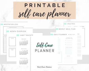 Self Care Planner | Printable Planner | Self Care Planner Printable | Self Care Printable | Wellness Planner | Self Care Journal