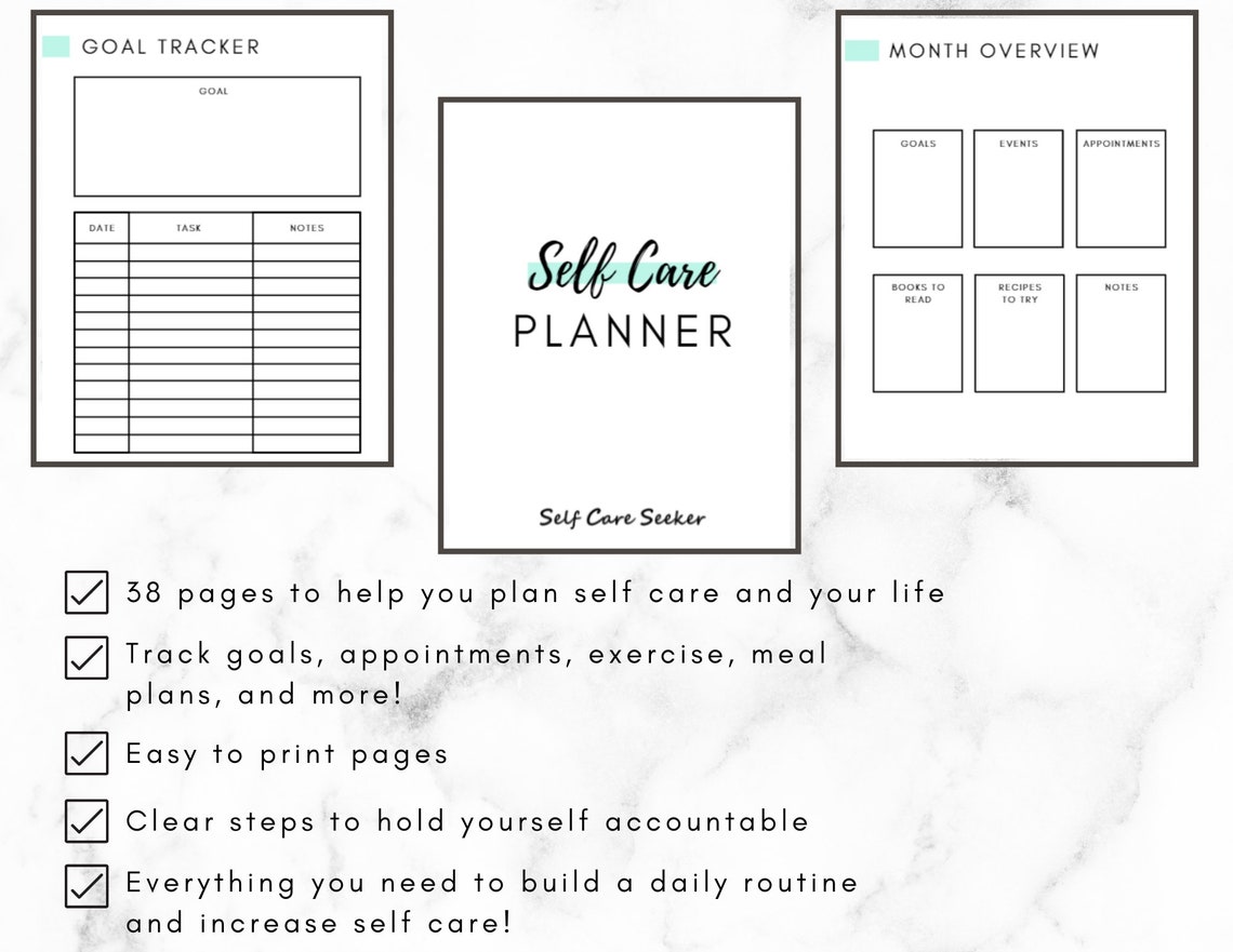 Self Care Planner | Printable Planner | Self Care Planner Printable ...