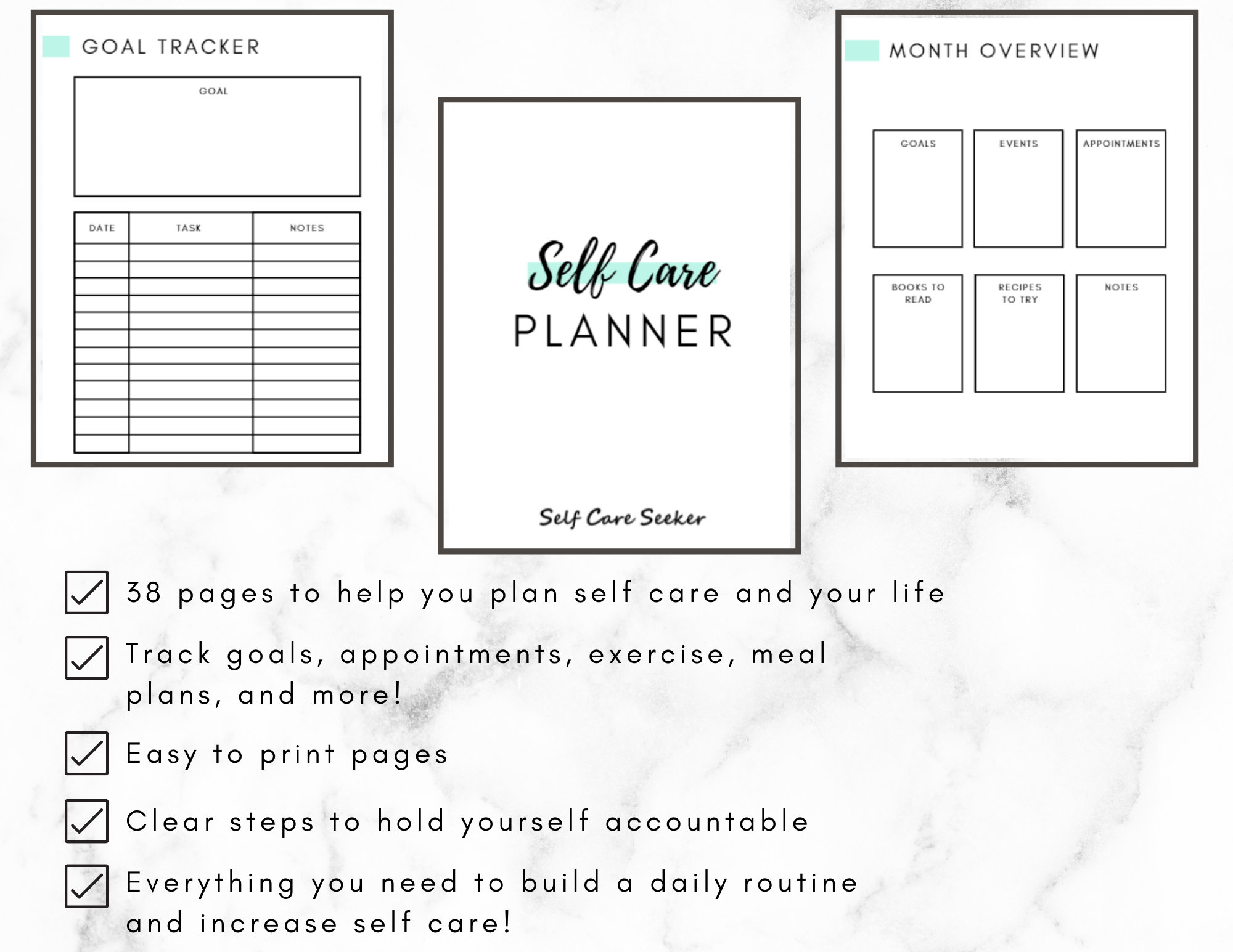 Self Care Planner | Printable Planner | Self Care Planner Printable ...