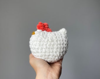 Crochet Chicken | Crochet Plushie | Handmade Gift | Crochet Fluffy Butt