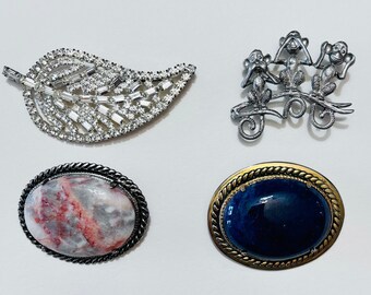 Lot Of Vintage Brooches