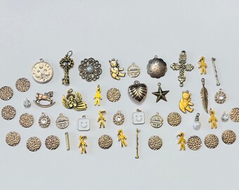 Lot Of Small Gold Tone Charms/Pendants