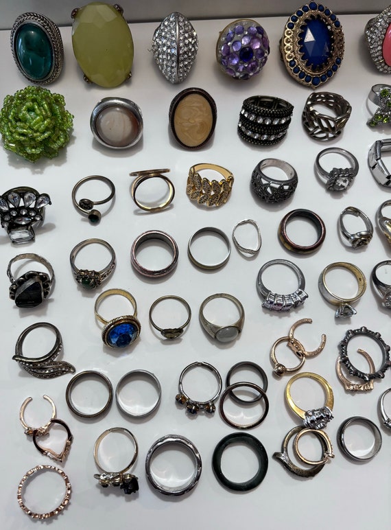 Large Lot Of Perfectley Imperfect Rings (95 PCS) - image 2