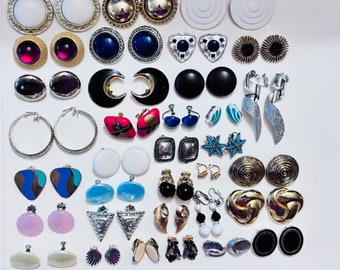 Large Lot Of Perfectley Imperfect Clip-On Earrings (35 Pairs)