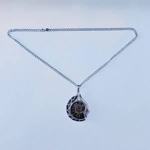 Silver Necklace (Ammolite)