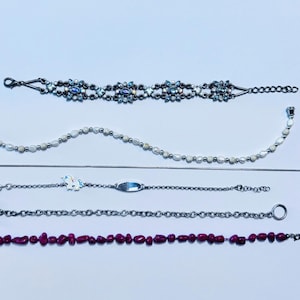 Lot Of Vintage Silver/Silver Tone Bracelets (6 pcs)