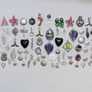 Lot Of Small Size Silver Tone Charms/Pendants
