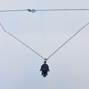 Silver Necklace (Sun Hand)