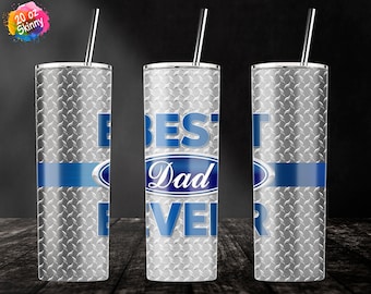 Bästa pappa någonsin tumbler, fars dag tumbler, pappa tumbler, 20oz smal tumbler sublimeringsomslag design mall PNG digital nedladdning