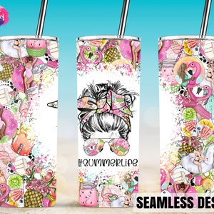 Summer Life, Mom Life, Mom Tumbler, Mothers Day Tumbler, 20oz Skinny Sublimation Straight/Tapered Designs PNG Wrap - Digital Download