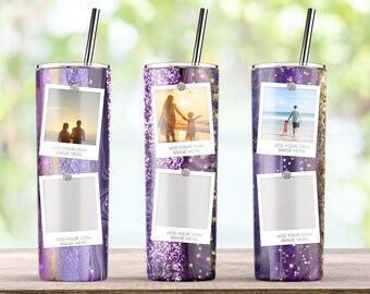 Astral Picture Photo Tumbler Template Sublimation Designs, 20oz Skinny Tumbler Straight/Tapered Designs Template PNG Digital Download