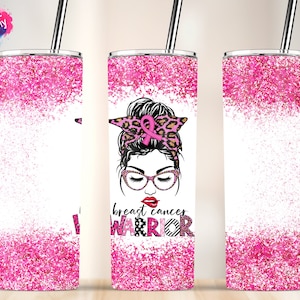 Mom Breast Cancer Warrior, Breast Cancer Awareness, Sublimation Design Download, Seamless 20oz Skinny Tumbler Design PNG