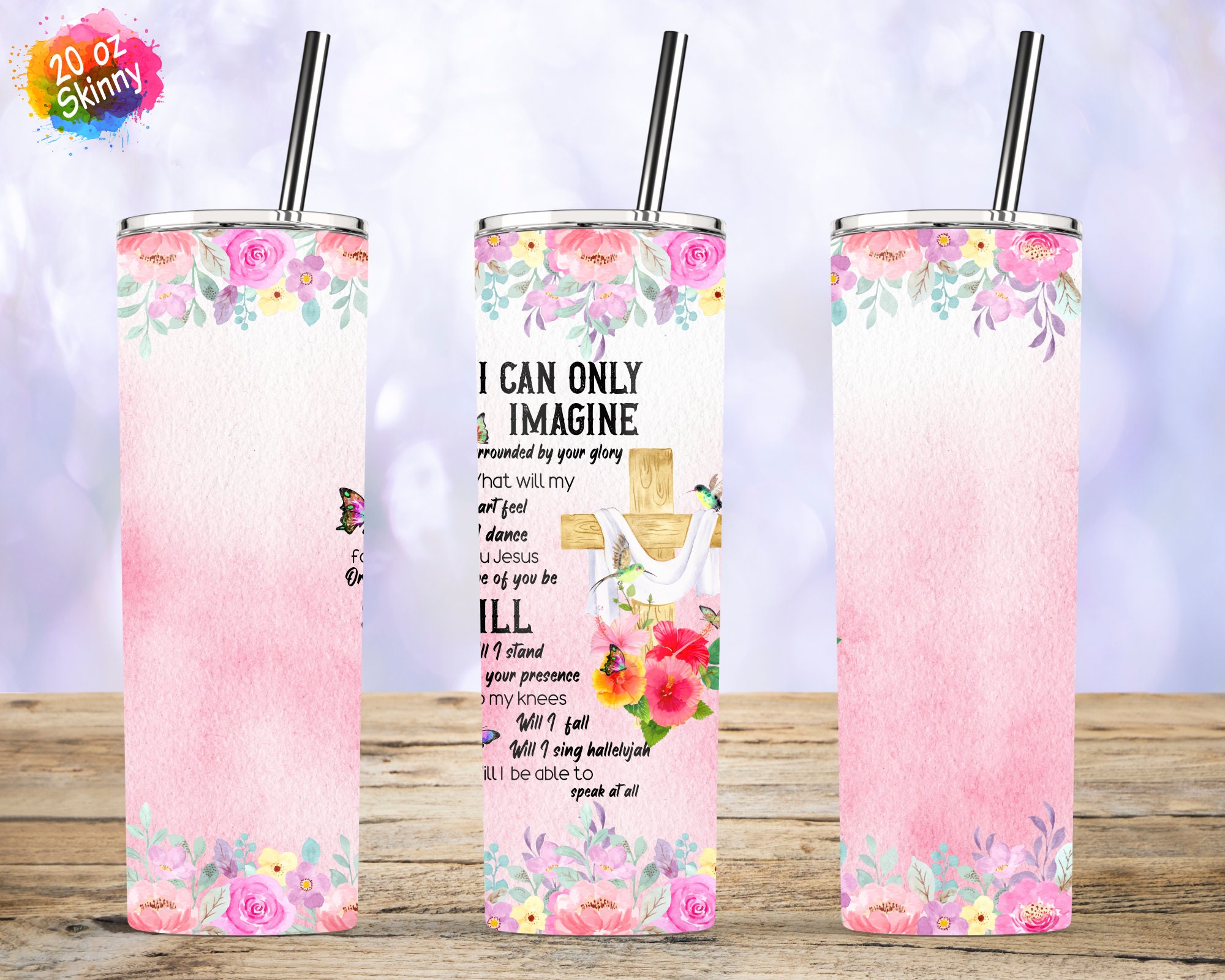 NEIM Trendy Tumbler art Tumbler dandelion Aesthetic Tumbler with Lid and  Straw,Gifts for Aunt,Gym Wine Tumbler For Gym