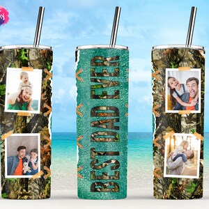 Camouflage Best Dad Ever, Fathers Day Tumbler, Dad Tumbler, 20oz Skinny Tumbler Sublimation Wrap Designs Template PNG Digital Download