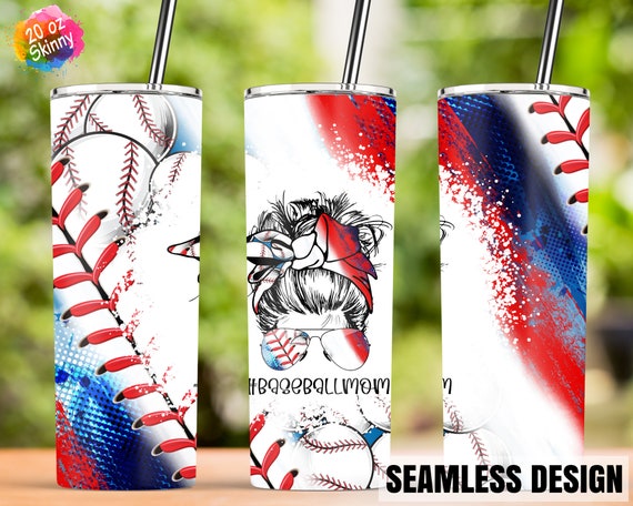 Mothers Day Tumbler Baseball Mom Digital Download Baseball Mama 20oz Skinny Sublimation Waterslide Straight/Tapered Designs PNG Wrap