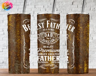 Abstract Foil Best Father All Time, Fathers day Tumbler, 20oz Skinny Tumbler Sublimation Designs, Straight/Tapered PNG Wrap Digital Download