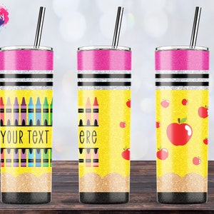 Enseignant Tumbler Wrap PNG, Pencil Tumbler, Teach Love Inspire, Retour à l’école, 20oz Skinny Tumbler Subliamtion Designs Digital Download
