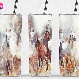 Horse Tumbler, Western Tumbler, Animal Tumbler, 20oz Skinny Sublimation Straight/Tapered Waterslide Template Designs PNG Digital Download