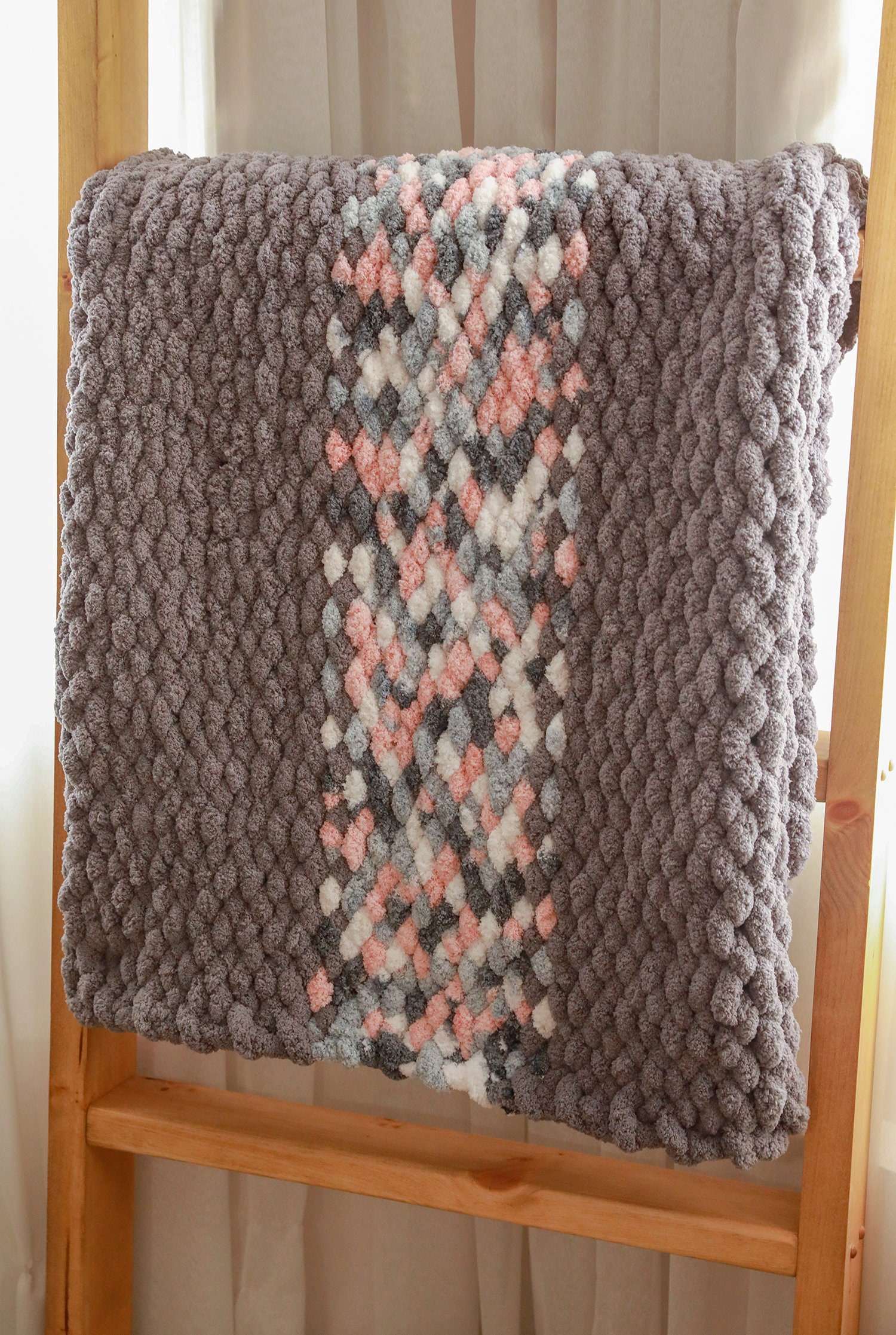 Chunky Knit Couch Throw MADE TO ORDER Chenille Yarn Etsy UK